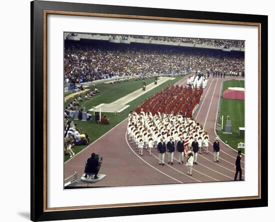 Opening Ceremonies Taking Place at the 19th Summer Olympics-null-Framed Photographic Print