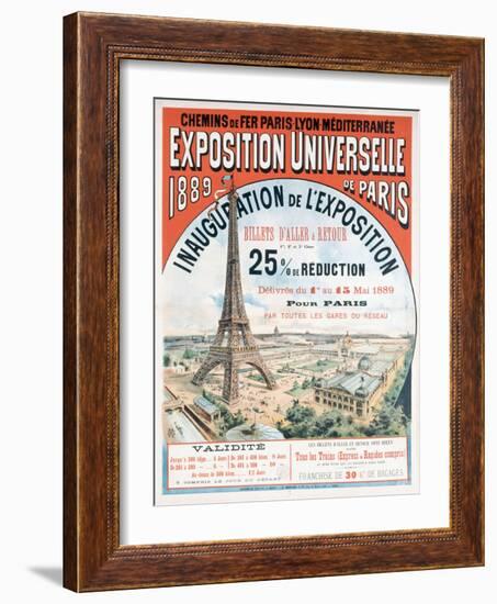 Opening Ceremony for the 1889 World Fair-null-Framed Giclee Print