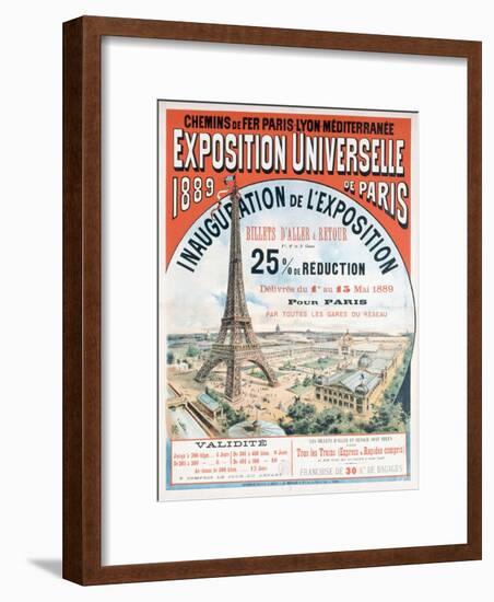 Opening Ceremony for the 1889 World Fair-null-Framed Giclee Print