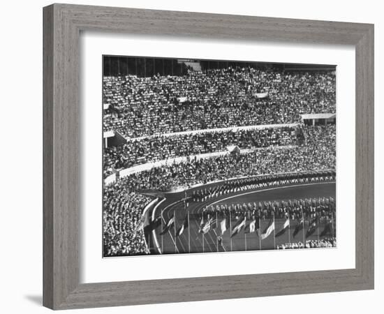 Opening Ceremony of Us Team at Olympics-null-Framed Photographic Print