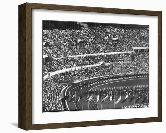 Opening Ceremony of Us Team at Olympics-null-Framed Photographic Print