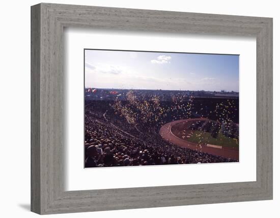 Opening Ceremony View of the Track and Field Stadium of the 1964 Tokyo Summer Olympics, Japan-Art Rickerby-Framed Photographic Print