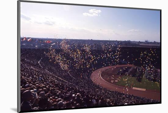 Opening Ceremony View of the Track and Field Stadium of the 1964 Tokyo Summer Olympics, Japan-Art Rickerby-Mounted Photographic Print
