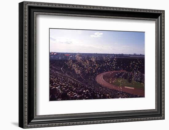 Opening Ceremony View of the Track and Field Stadium of the 1964 Tokyo Summer Olympics, Japan-Art Rickerby-Framed Photographic Print