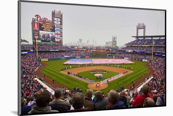 Opening Day Ceremonies featuring gigantic American Flag in Centerfield on March 31, 2008, Citize...-null-Mounted Photographic Print