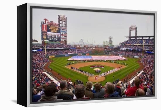 Opening Day Ceremonies featuring gigantic American Flag in Centerfield on March 31, 2008, Citize...-null-Framed Premier Image Canvas