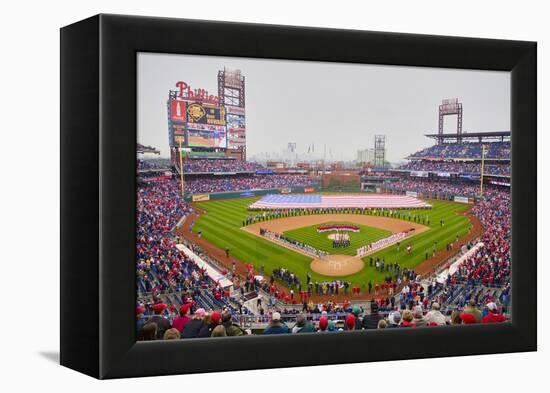 Opening Day Ceremonies featuring gigantic American Flag in Centerfield on March 31, 2008, Citize...-null-Framed Premier Image Canvas