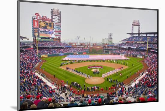 Opening Day Ceremonies featuring gigantic American Flag in Centerfield on March 31, 2008, Citize...-null-Mounted Photographic Print