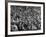 Opening Day of Baseball, Crowd Watching as Ball Flies Overhead-Francis Miller-Framed Photographic Print