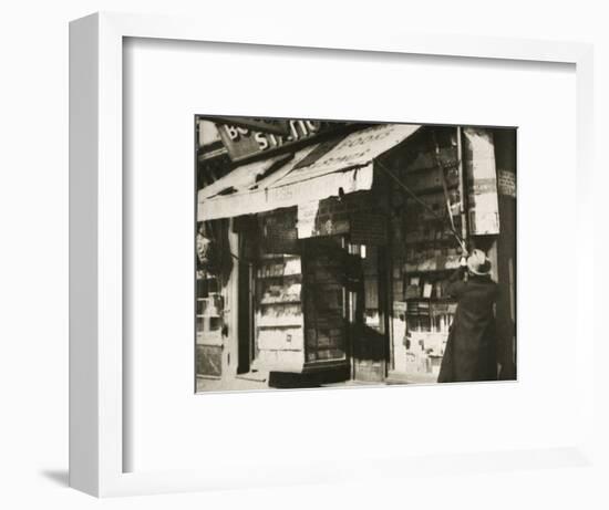 'Opening for business', stationery shop in Manhattan, New York, USA, 1930-Unknown-Framed Photographic Print