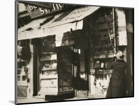'Opening for business', stationery shop in Manhattan, New York, USA, 1930-Unknown-Mounted Photographic Print
