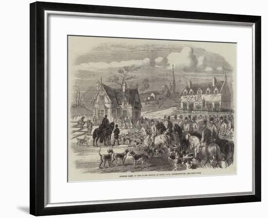 Opening Meet of the Quorn Hounds at Kirby Gate, Leicestershire-null-Framed Giclee Print