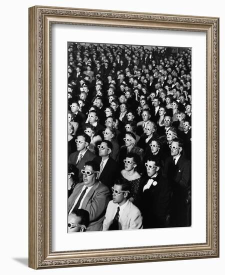 Opening Night Screening of First Color 3-D Movie "Bwana Devil," Paramount Theater, Hollywood, CA-J. R. Eyerman-Framed Photographic Print