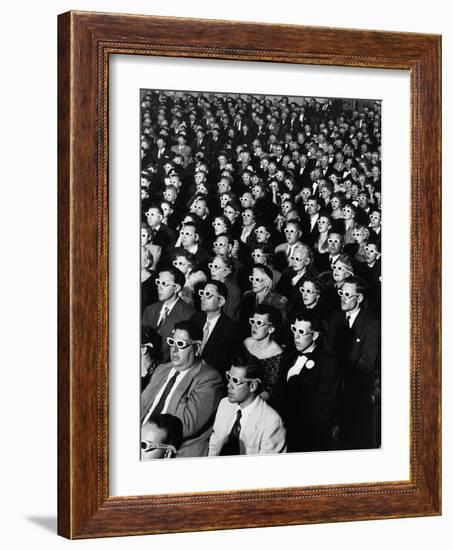 Opening Night Screening of First Color 3-D Movie "Bwana Devil," Paramount Theater, Hollywood, CA-J. R. Eyerman-Framed Photographic Print