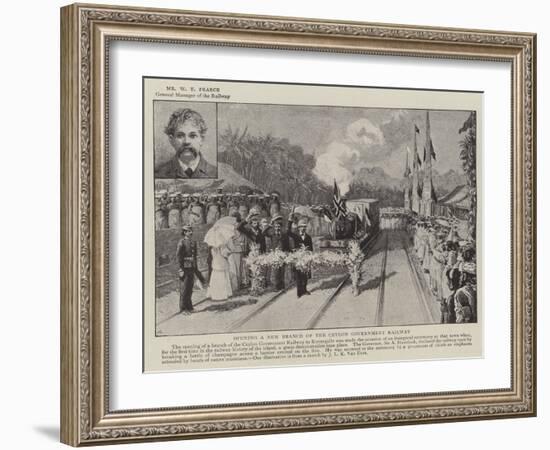 Opening of a New Branch of the Ceylon Government Railway-null-Framed Giclee Print