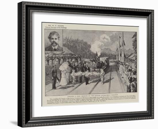 Opening of a New Branch of the Ceylon Government Railway-null-Framed Giclee Print