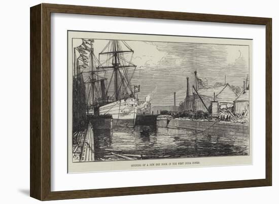 Opening of a New Dry Dock in the West India Docks-Charles Robinson-Framed Giclee Print