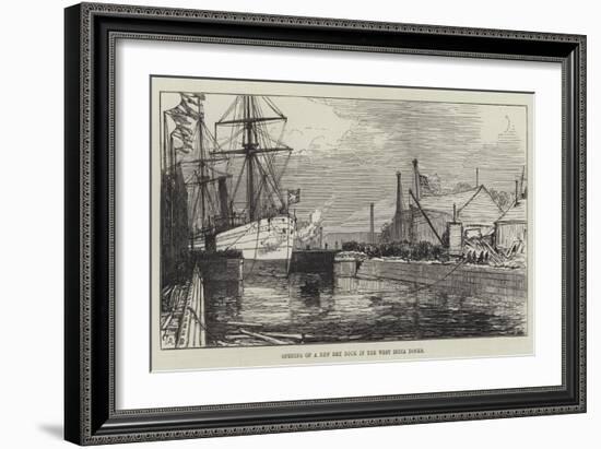 Opening of a New Dry Dock in the West India Docks-Charles Robinson-Framed Giclee Print