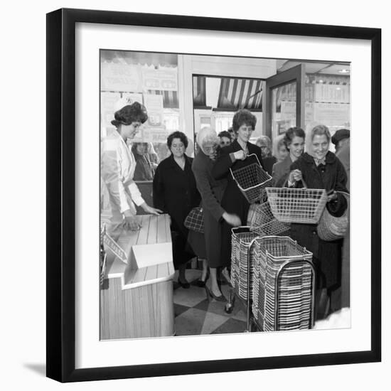 Opening of Broughs Supermarket, Thurnscoe, South Yorkshire, 1963-Michael Walters-Framed Photographic Print