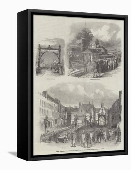 Opening of Oxford, Worcester, and Wolverhampton Railway-null-Framed Premier Image Canvas