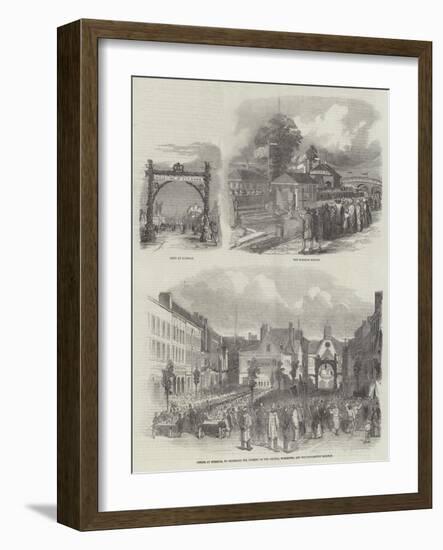 Opening of Oxford, Worcester, and Wolverhampton Railway-null-Framed Giclee Print