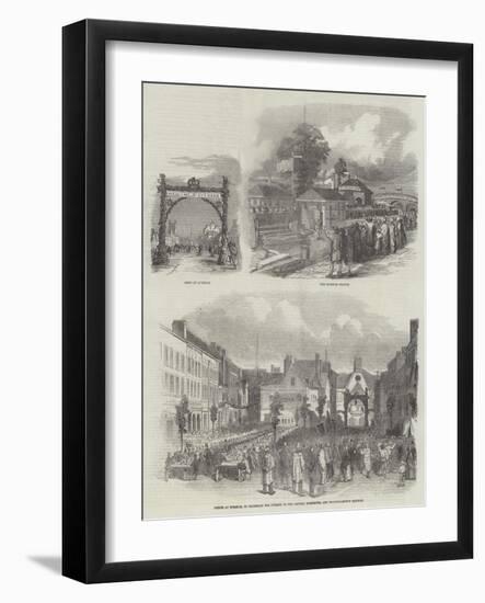 Opening of Oxford, Worcester, and Wolverhampton Railway-null-Framed Giclee Print