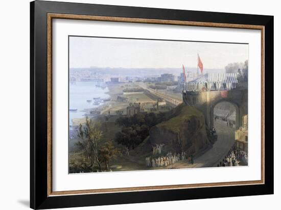 Opening of Railway Line from Naples to Portici, 1840-Salvatore Fergola-Framed Giclee Print