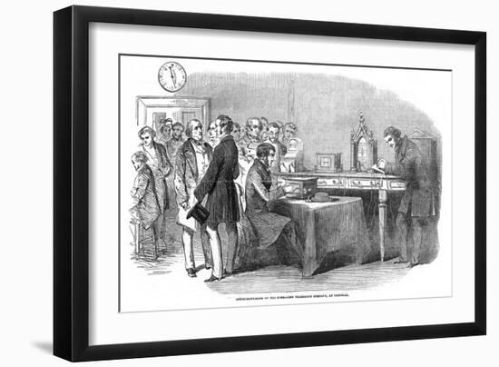 Opening of the 1851 London to Paris Telegraph Link-null-Framed Giclee Print