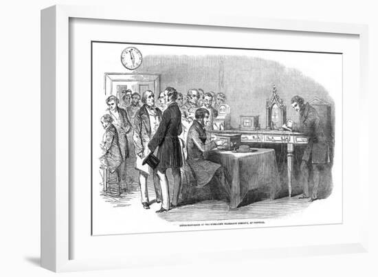 Opening of the 1851 London to Paris Telegraph Link-null-Framed Giclee Print