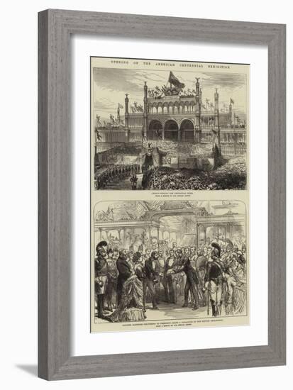 Opening of the American Centennial Exhibition-null-Framed Giclee Print