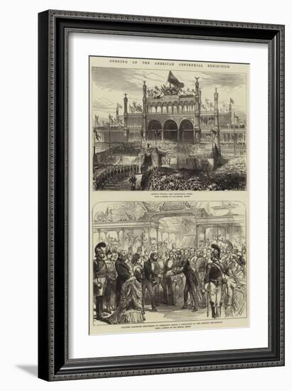 Opening of the American Centennial Exhibition-null-Framed Giclee Print