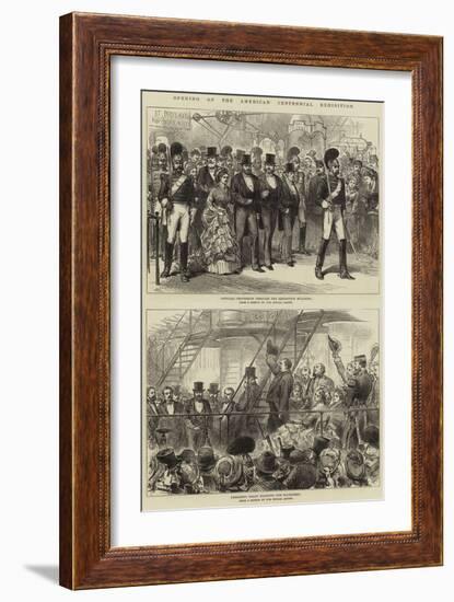 Opening of the American Centennial Exhibition-null-Framed Giclee Print