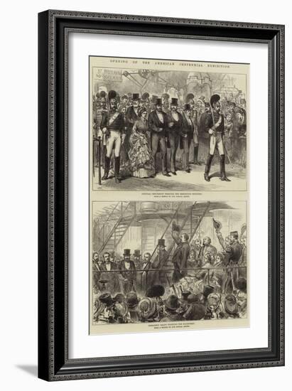 Opening of the American Centennial Exhibition-null-Framed Giclee Print