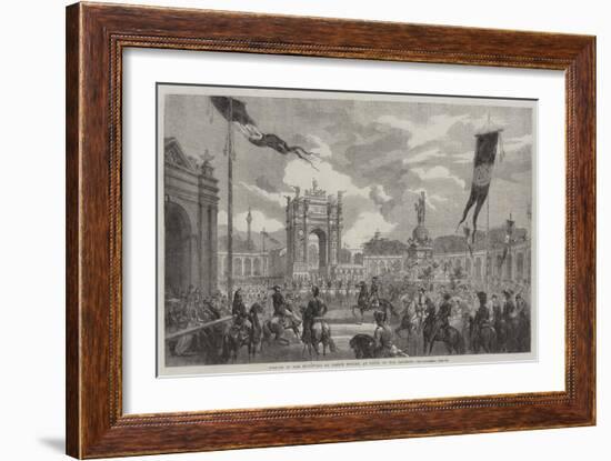 Opening of the Boulevard Du Prince Eugene, at Paris, by the Emperor-Felix Thorigny-Framed Giclee Print