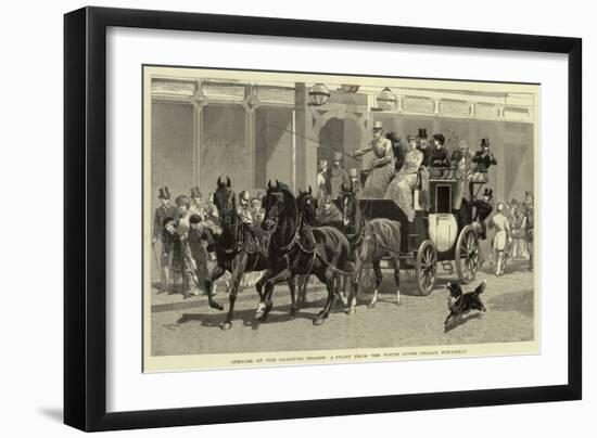 Opening of the Coaching Season, a Start from the White Horse Cellar, Piccadilly-null-Framed Giclee Print