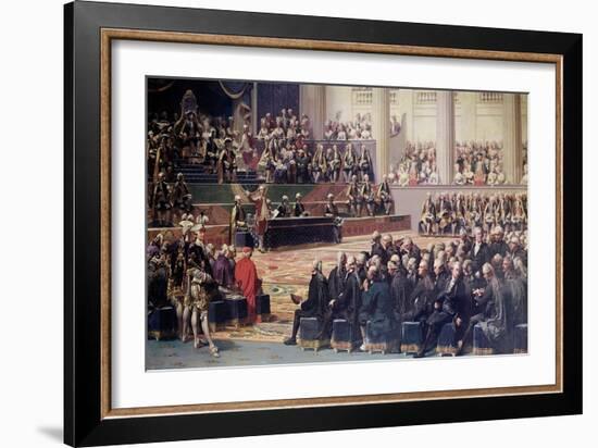 Opening of the Estates General at Versailles on 5th May 1789, 1839-Louis Charles Auguste Couder-Framed Giclee Print