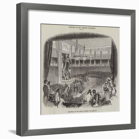 Opening of the French Chambers, Delivery of the King's Speech-null-Framed Giclee Print