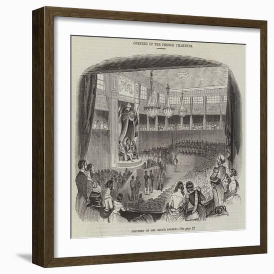 Opening of the French Chambers, Delivery of the King's Speech-null-Framed Giclee Print