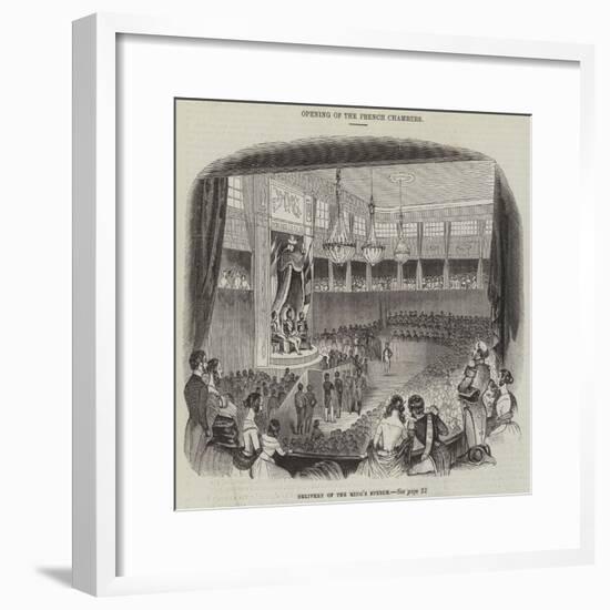 Opening of the French Chambers, Delivery of the King's Speech-null-Framed Giclee Print