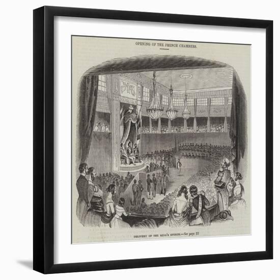 Opening of the French Chambers, Delivery of the King's Speech-null-Framed Giclee Print