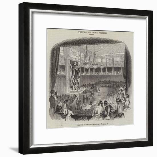 Opening of the French Chambers, Delivery of the King's Speech-null-Framed Giclee Print