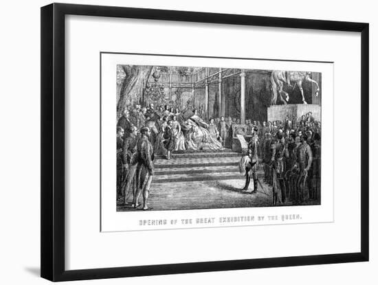 Opening of the Great Exhibition by Queen Victoria, Hyde Park, London, May 1851-null-Framed Giclee Print