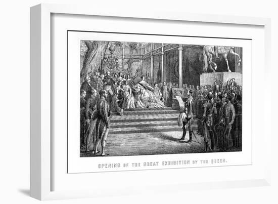 Opening of the Great Exhibition by Queen Victoria, Hyde Park, London, May 1851-null-Framed Giclee Print