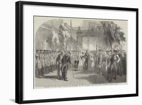 Opening of the Great Exhibition, Entrance of Her Majesty and His Royal Highness Prince Albert-null-Framed Giclee Print