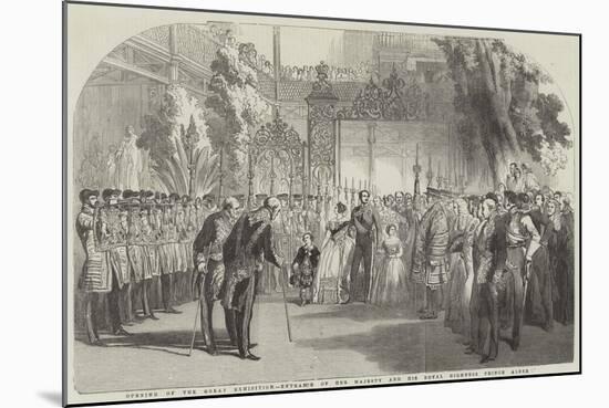 Opening of the Great Exhibition, Entrance of Her Majesty and His Royal Highness Prince Albert-null-Mounted Giclee Print