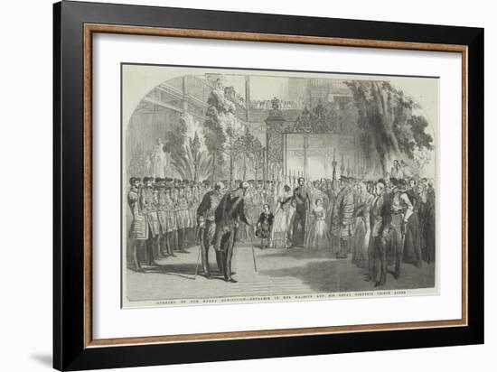 Opening of the Great Exhibition, Entrance of Her Majesty and His Royal Highness Prince Albert-null-Framed Giclee Print