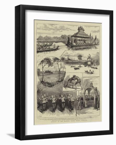 Opening of the Kokaing Water Works, Rangoon-null-Framed Giclee Print