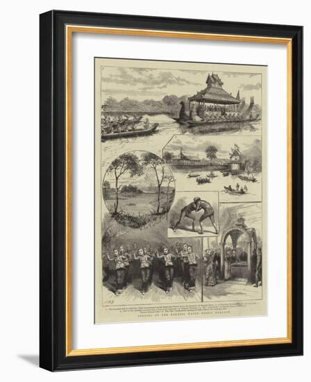 Opening of the Kokaing Water Works, Rangoon-null-Framed Giclee Print