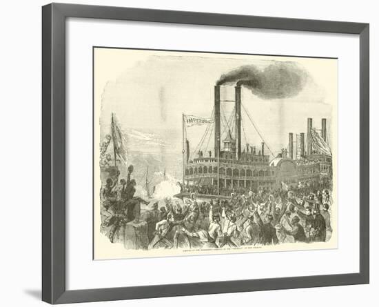 Opening of the Mississippi, Arrival of the "Imperial" at New Orleans, July 1863-null-Framed Giclee Print
