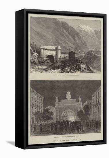 Opening of the Mont Cenis Tunnel-null-Framed Premier Image Canvas